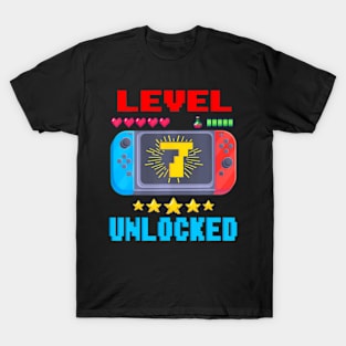 7th Birthday Level 7 Video Birthday T-Shirt